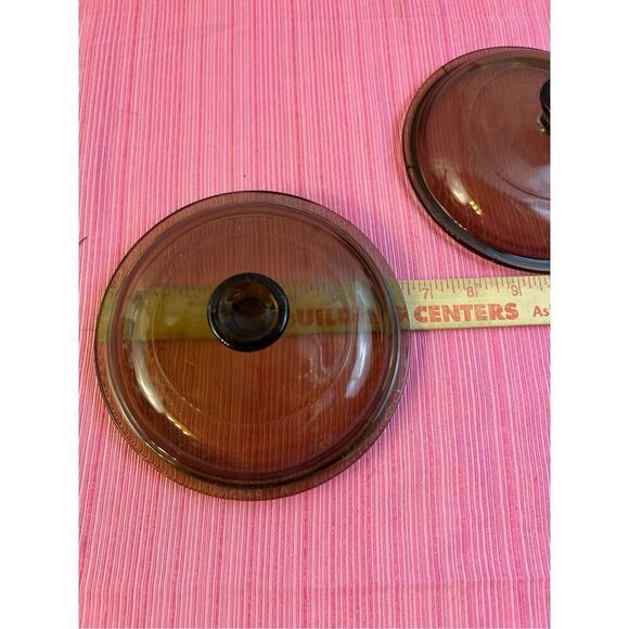 2 Vison Corning lids 1 cup amber set - Picture 2 of 2